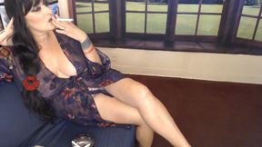Gorgeous MILF Smoking and Burps