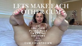 Let’s Make Each Other Cum: JOI Twerk Pussy Play Oil & Feet 👅💦💦💦