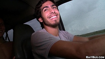 BAITBUS - Al Carter And Steven Ponce Fist Pumping And Butt Fucking In The Van
