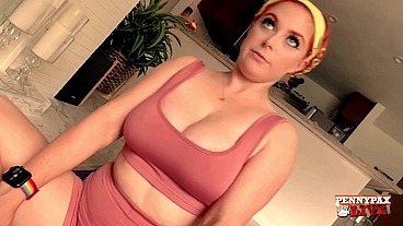 Nudist Yoga Session! Penny Pax Shows Her Big Ass & Pussy Off!