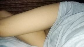 IN MY HORNY BED WITHOUT UNDERPANTS - Do you like my legs?