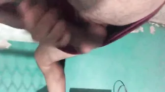 Hairy Latino muscle daddy barebacks and breeds a tight twink ass