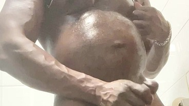 Black Muscle Butt Something Vibrator Sex Toy Play & Edging Session