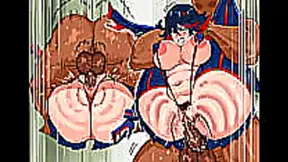 Anime Beauty Seduces with Blowjob Before Taking Dual creampie Thrills
