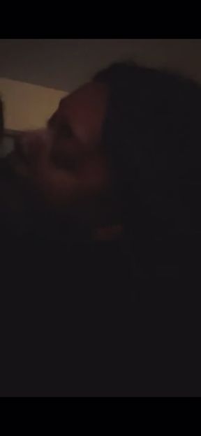Sucking the biggest dick in the hotel room