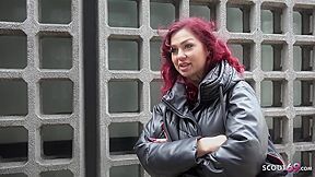 German Redhead College Teen 18+ - Tattoo Model Ria Red - Pickup And Raw Casting Screw