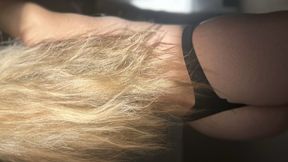 Watch me get wet - my hair, my body covered in water ready for the soap to slowly make its way down my body. Then watch me drop and moisturise my body.