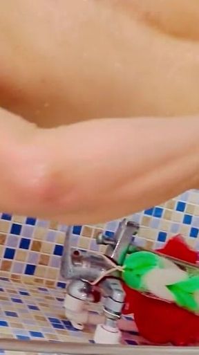 “teasing Neighbor Boy Shows off His Smooth Sexy Body in Kitchen & Bathroom”