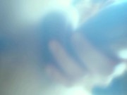 Pulsating tight asshole and rubbing cum on the camera lens