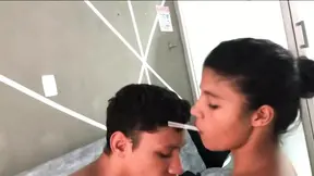 Alone with My Stepbrother I take the opportunity to take off all his clothes so that he can fuck me Rico