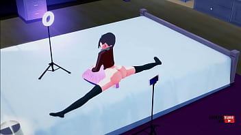 DanDaDan Hentai, Aira furtively watches Momo pleasure herself with a dildo while Momo films the act