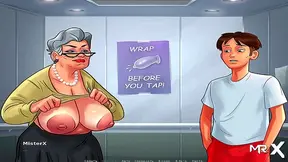 Saucy Milf Granny Flaunts Curves in Steamy Summer Elevator Encounter