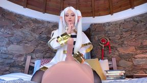 Frieren cosplay - JOI Countdown and Dildo Riding