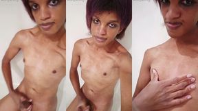 castrated trans girly gets messy in shower