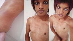 castrated trans girly gets messy in shower