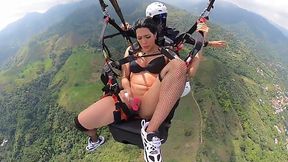 May Hernandez Blows Her Load Mid-Air While Paragliding, Fuck Yeah!