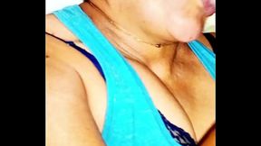 Fit cougar MILF gobbles cock after gym session