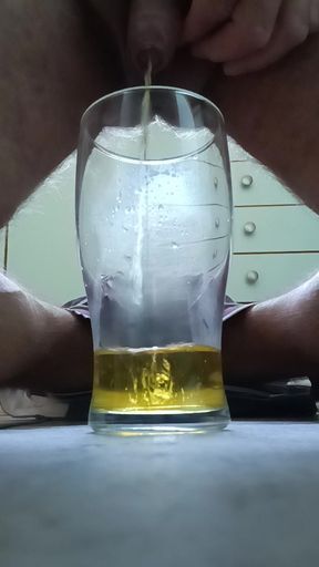 Pissing in a glass