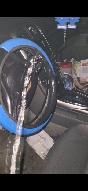 Pissing in Another Strangers CAR at Night
