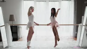 Long and horny girl finds herself in a horny Pas De Deux.