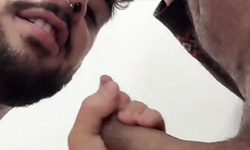 Naughty academicians teach a young stud how to get it on with their big juicy cocks