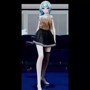 Sexy Miku In Hot Skirt Dancing (3D HENTAI)