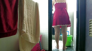 Petite Indonesian woman gives a passionate handjob in a modest bedroom