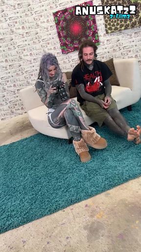 A Second Camera Secrets Tattooed Body Girl Teased in Photoshoot Before Tatttooed Man Wild Anal Ride & Ass to Mouth Feast