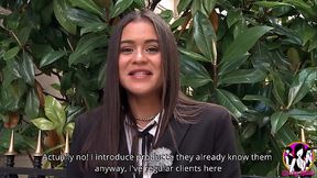 Stunning slut Alice Axx with hairy pussy and big natural tits comes to Paris for a deep sodomy