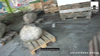 Arteya kneels down to suck his dick in a lost place! StevenShame.dating