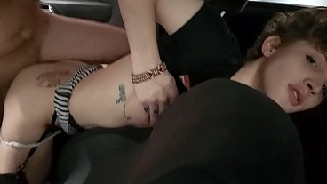 Andrea bitch get fucked in public parking by ActorFab
