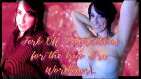 Jerk Off Instructions for the true Bra Worshiper