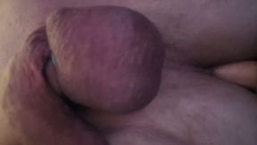 Lies on the Bed and Likes with My Ass with a Dildo in the Ass That I Ride Means I Jerk off My Little Cock