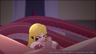 The lamia Garter gives you a huge blowjob