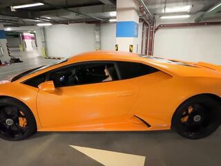 I'm exposed in a Lamborghini car. bang me right there!