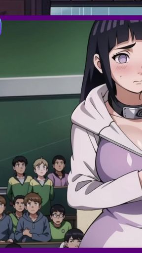 HINATA the TEACHER of the academy. She unzips her and exposes her breasts. Shinobi Secrets 14   Clip 1