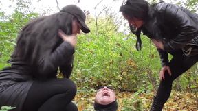 2 German brat doms spit in grandpa&rsquo;s mouth