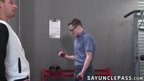 Stepbrothers Michael Del Ray and Josh Cannon in horny workout lessons