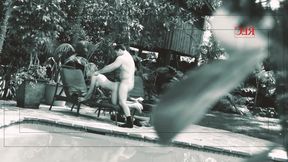 Filthy Neighbors Scene-4 Busty Blonde MILF Ends up with Cum All Over Her Face in the Garden While Being Filmed