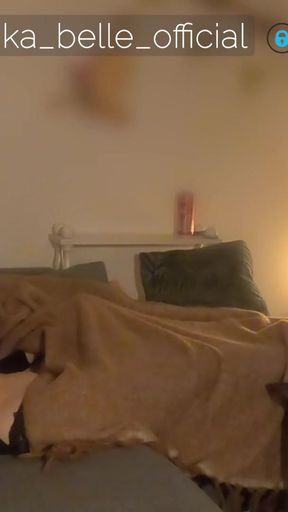 Emotional moment from &quot;Couple in love has nice foreplay while watching porn on couch pt. 1 +(dirty) talk&quot;