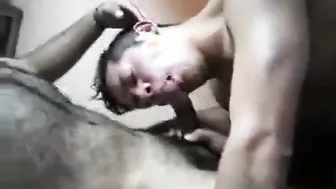 Amateur daddy fucks hairy hunks tight ass in red thong