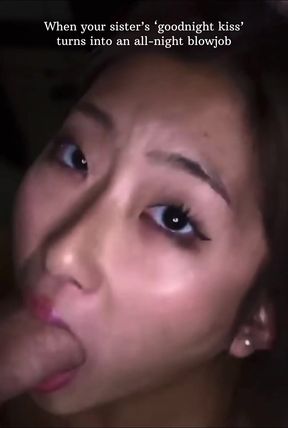 Sister's goodnight kiss