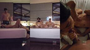 chica petite, lleva toda la vida con su novio jamas ha probado ni sentido otra verga y hoy se dedicara a mamarla y reicbir leche mientras se la cojen. trio hmh soft