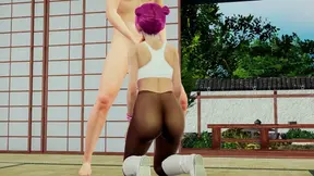 3D Hentai with Ami, the Hot Pink Hair Anime Girl in Pantyhose - Frenulum Licking Fetish, Close-Up Views, Handjob Stroking