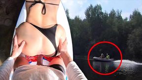 We Were Noticed Real Risky Outdoor per Fuck by the River Bank POV
