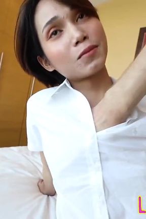 Ladyboystar - Oral and Anal Sex with a Hot Short-haired Ladyboy in POV