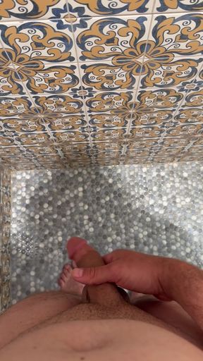 Shower solo jerk off session