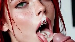 Beautiful AI slut gets banged by her stepbrother