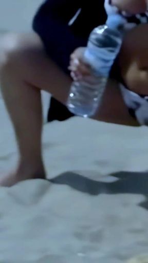 Anastasia Kass Peeing on the Beach