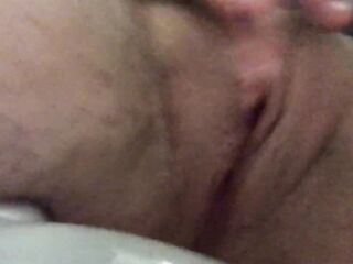 Trans Hunk Teen Plays With Twat At Gym Washroom